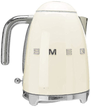 Picture of SMEG 50's Retro Style Electric Water Kettle with Automatic Shutoff, Removable Base, and Water Indicator, KLF03CRUS, Cream