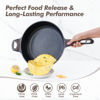 Picture of SENSARTE Nonstick Frying Pan Skillet with Lid, 12 Inch Large Deep Frying Pan, 5 Qt Non Stick Saute Pan with Cover, Induction Pan, Healthy Non Toxic Cooking Pan with Helper Handle, PFOA PFOS Free