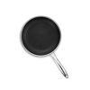 Picture of HexClad Hybrid Nonstick 10-Inch Fry Pan with Tempered Glass Lid, Stay-Cool Handle, Dishwasher and Oven Safe, Induction Ready, Compatible with All Cooktops