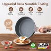 Picture of SENSARTE Nonstick Deep Frying Pan Skillet, 10/11/12-inch Saute Pan with Lid, Stay-cool Handle, Chef Pan Healthy Stone Cookware Cooking Pan, Induction Compatible, PFOA Free (10-Inch)