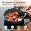 Picture of SENSARTE Nonstick Deep Frying Pan Skillet, 10/11/12-inch Saute Pan with Lid, Stay-cool Handle, Chef Pan Healthy Stone Cookware Cooking Pan, Induction Compatible, PFOA Free (10-Inch)