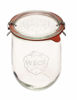 Picture of Weck Tulip Jar - Sour Dough Starter Jars for Sourdough - 1 x WECK 745 Large Clear Jar with Wide Mouth - 1 Liter Includes Glass Lid, rubber seal and steel clips