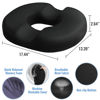 Picture of Donut Pillow Seat Cushion Chair Pad for Tailbone Pain Relief and Hemorrhoids, Memory Foam Seat Chair Cushion for Postpartum Pregnancy, Seat Cushions for Men and Women for Home & Office, (Black)