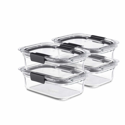 Picture of Rubbermaid Brilliance Glass Storage 3.2-Cup Food Containers with Lids