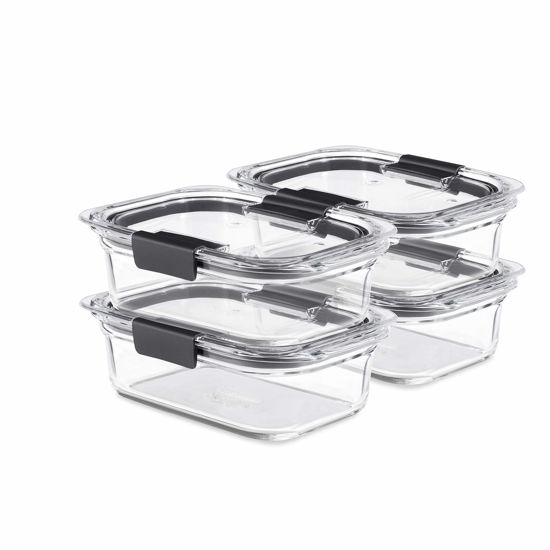 Picture of Rubbermaid Brilliance Glass Storage 3.2-Cup Food Containers with Lids
