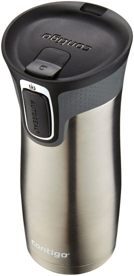 Picture of Contigo West Loop Stainless Steel Travel Mug with AUTOSEAL Lid, 16oz., Stainless Steel/Black