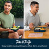 Picture of Bentgo 20-Piece Lightweight, Durable, Reusable BPA-Free 3-Compartment Containers - Microwave, Freezer, Dishwasher Safe - Navy Blue
