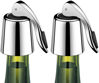 Picture of ERHIRY Wine Stoppers Set of 2 - Stainless Steel Wine Bottle Stopper with Silicone Seal, Reusable Beverage Preserver, Freshness Keeper, Premium Bottle Sealers, Ideal Wine Saver Accessory Gift Set