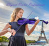 Picture of Crafteem 4/4 Full Size Fiddle Purple Colored Premium Violin Outfit for Beginners Adults Kids With 5 Color Fingering Tape- Handcrafted Student Beginner Violin. (Purple, 4/4 Full)