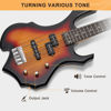 Picture of GLARRY Electric Bass Guitar 4 Strings Buring Fire Style Single Coil - Split Single Coil Pickups for Beginner Adults Right Hand w/ 20W Amp, Bag, Strap and Cord (Sunset)