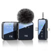 Picture of PQRQP 3 in 1 Microphone for iPhone/Android/Camera, Wireless Lavalier Microphone, 328ft Transmission, 18H Battery Life, Mini Microphone for Record Interview, Vlogs, YouTube, Tiktok