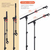 Picture of CAHAYA Tripod Microphone Stand Boom Arm Floor Mic Stand with Carrying Bag and 2 Mic Clips for Singing Performance Wedding Stage and Mic Mount CY0239
