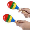 Picture of Maracas Hand Percussion Rattles, Wooden Rumba Shaker Musical Instrument for Kids Adults, Set of 2