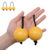 Picture of 2 Pairs Aslatua Shakers, Kashaka Musical Percussion Instrument African Asalato Shaker Rhythmic Balls, Yellow