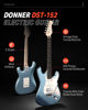 Picture of Donner DST-152R Electric Guitar, 39" Beginner Electric Guitar Kit, HSS Pickup with Coil Split, Guitar Starter Set with Amp, Bag, All Accessories, Metallic Ice Blue