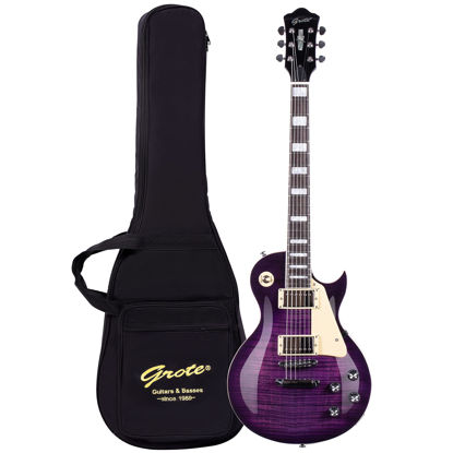 Picture of GROTE Guitar Solid Body Electric Guitar with Gigbag LPYS-006 (Purple)