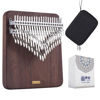 Picture of LingTing Kalimba 42 keys Solid Walnut Wood Thumb Piano Chromatic Mbira Finger Piano Gift for Kids Adult Beginners Professional（LT-K42W,Moon Whisperer)