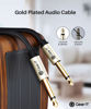 Picture of GearIT Guitar Instrument Cable (3ft 2-Pack) 1/4 Inch to 1/4 inch TS Straight Male to Male 6.35mm Mono Jack with Alloy Connector and Nylon Braid