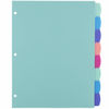 Picture of Avery Durable Plastic 8-Tab Write & Erase Big Tab Dividers for 3 Ring Binders, Pastel Brights (16271)