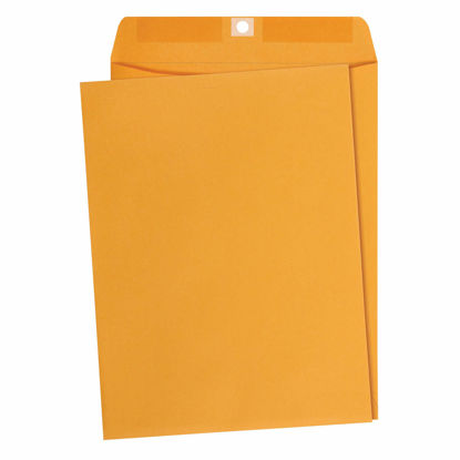 Picture of Amazon Basics 9 x 12-Inch Clasp Kraft Envelopes, Gummed, 100-Pack
