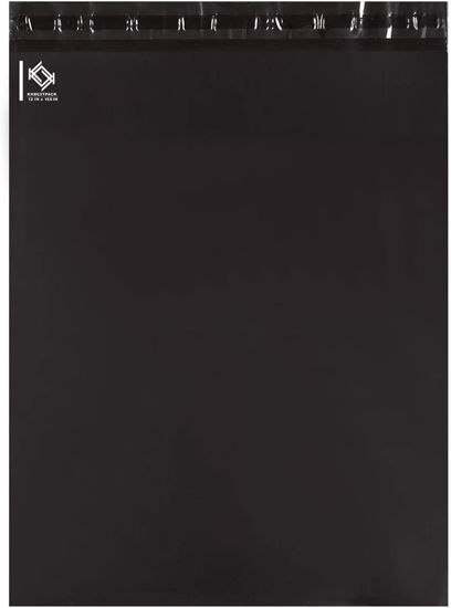 Picture of KKBESTPACK 100 Pcs 12x15.5 Poly Mailer Envelopes Shipping Bags Self Adhesive Waterproof Bags (Black), 12 x 15.5