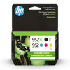 Picture of HP Original 952 Cyan, Magenta, Yellow / 952XL Black Ink Cartridges (4-Pack) | Works OfficeJet 8702 OfficeJet Pro 7700, 8210, 8700 Series | Eligible for Instant Ink | N9K28AN