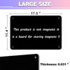 Picture of 2Pack Black Magnetic Board,17.5" x 11.4" Magnet Bulletin Board to Display Magnetic Notes, Poetry, Photos, Suitable for Wall, Refrigerator, Cabinet etc, Come with 8 Pcs Dual Lock Tape and Screws