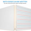 Picture of Nicpro Dry Erase Lap Board 9 x 12 inches 2 Pack Ruled Kid Double Sided Blank & Lined Small Lapboard with 8 Pens, 2 Eraser, Learning Mini Whiteboard Portable for Student and Classroom Use