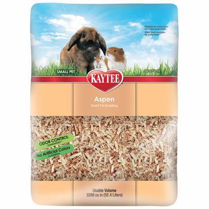 Picture of Kaytee Aspen Small Animal Pet Bedding For Pet Guinea Pigs, Rabbits, Hamsters, Gerbils, and Chinchillas, 52.4 Liters