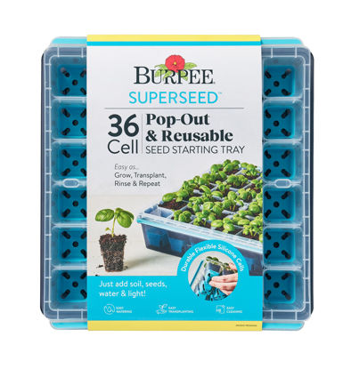 Picture of Burpee SuperSeed Seed Starting Tray | 36 Cell Reusable Seed Starter Tray | for Starting Vegetable, Flower & Herb Seeds | Indoor Grow Kit for Plant Seedlings | for Germination Success