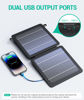 Picture of BLAVOR 10W Portable Solar Charger(5V/2A Max), Small Foldable Solar Panel with USB-C USB-A Outputs Compatible with Cell Phone Tablet, IPX4 Waterproof for Camping, Hiking, Backpacking
