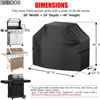 Picture of Grill Cover, 58 inch BBQ Gas Grill Cover for Outdoor Grill, Waterproof, Anti-UV, Rip-Proof, Fade Resistant Material, Barbecue Cover with Hook-and-Loop Straps & Adjustable Hem Drawstring, Black