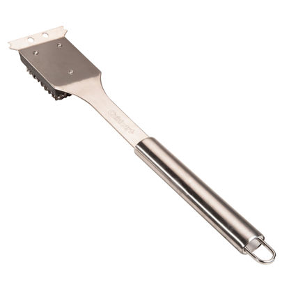 Picture of Cuisinart Stainless Steel 16.5" Long Handle Grill Cleaner Brush and Scraper for BBQ, Griddle, Grills, Cookout Tool, Outdoor Grill Brush