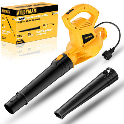 Picture of ALLOYMAN Electric Leaf Blower,7AMP Lawn Blower,130MPH Mini Leaf Blower Lightweight & Portable for Lawn Care/Snow Blowing