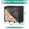 Picture of Himal 4ft Waterproof Firewood Cover, Heavy Duty 600D Oxford Outdoor Storage Wood Rack Cover with Buckle (Log Rack not Included)