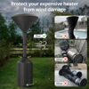 Picture of QH.HOME 2025 Upgrade Heavy Duty Tear Resistant Patio Heater Covers,with Tough YKK Zipper and Multiple Windproof Design,Suitable for all kinds of Severe Weather,89"H x 33"D x 19"B,Black