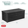Picture of Keter Outdoor Storage Deck Box, 150 Gallon Resin Patio Bin & Bench, Solid, Dark Grey