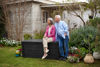 Picture of Keter Outdoor Storage Deck Box, 150 Gallon Resin Patio Bin & Bench, Solid, Dark Grey