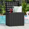 Picture of Greesum 31 Gallon Resin Deck Box Large Outdoor Storage for Patio Furniture, Garden Tools, Pool Supplies, Weatherproof and UV Resistant, Lockable, Dark Black