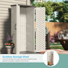 Picture of Suncast Vertical Outdoor Storage Shed with Reinforced Floor, Lockable Double Doors, All-Weather Construction, and Multi-Wall Panels, Vanilla