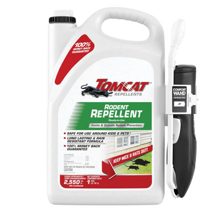 Picture of Tomcat Repellents Rodent Repellent Ready-to-Use, For Indoor and Outdoor Mouse and Rat Prevention with Peppermint, Cinnamon and Garlic Essential Oils, 1 gal.