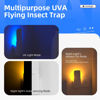 Picture of Mosalogic Flying Insect Trap Plug-in Mosquito Killer Indoor Gnat Moth Catcher Fly Tapper with Night Light UV Attractant Catcher for Home Office White-1PACK