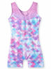 Picture of Leotards for Girls Gymnastics Unicorn Athletic Dance Wear Shiny Rainbow Blue Hotpink (Mermaid Purple, 4-5T)