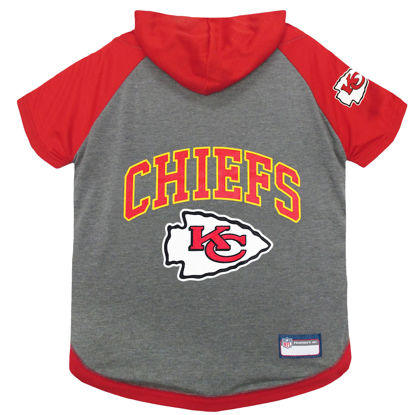 Picture of Pets First NFL Kansas City Chiefs Hoodie for Dogs & Cats. | NFL Football Licensed Dog Hoody Tee Shirt, Small| Sports Hoody T-Shirt for Pets | Licensed Sporty Dog Shirt