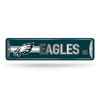Picture of Rico Industries NFL Philadelphia Eagles Home Décor Metal Street Sign (4" x 15") - Great for Home, Office, Bedroom, & Man Cave - Made,Silver