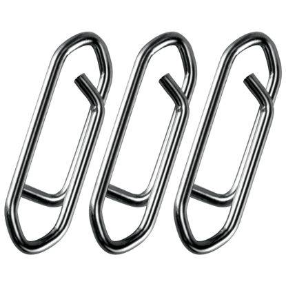 Picture of Alwonder 50PCS Fishing Power Speed Clips, High Strength Stainless Steel Speed Clip for Fishing Lure Quick Change, Freshwater Saltwater Crankbait Popper Lures Quick Snap Connector Tackle-25LB