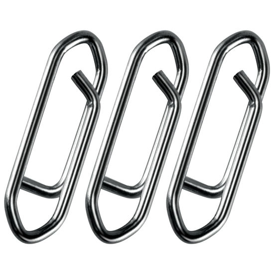 Picture of Alwonder 50PCS Fishing Power Speed Clips, High Strength Stainless Steel Speed Clip for Fishing Lure Quick Change, Freshwater Saltwater Crankbait Popper Lures Quick Snap Connector Tackle-25LB