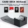 Picture of ZLCA Card Deck Box for Trading Cards, MTG Commander Deck Box Holds 120+ Single Sleeved Cards, Leather Magnetic Card Storage Box Fits for TCG CCG Magic Cards (Black)