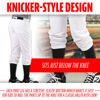 Picture of Franklin Sports Youth Baseball + Softball Pants - Knee High White Baseball Pants for Kids - Boys + Girls Knicker Style Bottoms with Belt Loop - White - Youth Small