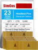 Picture of SimCos 23 Gauge Pinner Nails (5/8",3/4",5/6",1",1-3/8") assorted 5 sizes' Headless Pin Nails for 23 GA Pneumatic or Electric Pinner or pin gun,Project Pack (5000)